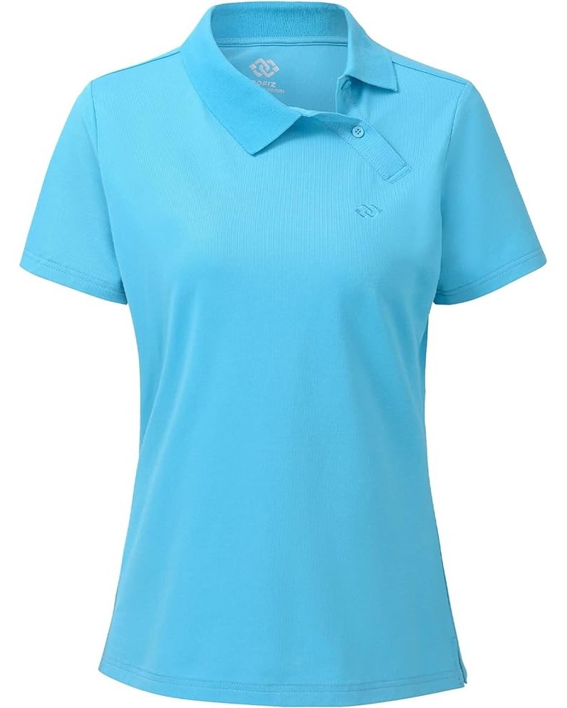 Golf Shirts Women Dri Fit Golf Wear for Women Moisture Wicking Collared Golf Shirts Sky Blue X-Small Large A02-sky Blue $8.94...