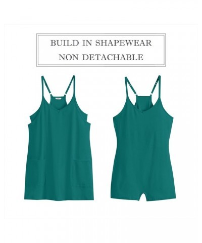 Women 2024 Summer Sleeveless Mini Dress Casual Short Sundress Workout Tennis Athletic Onesie with Built in Shorts Teal $14.70...