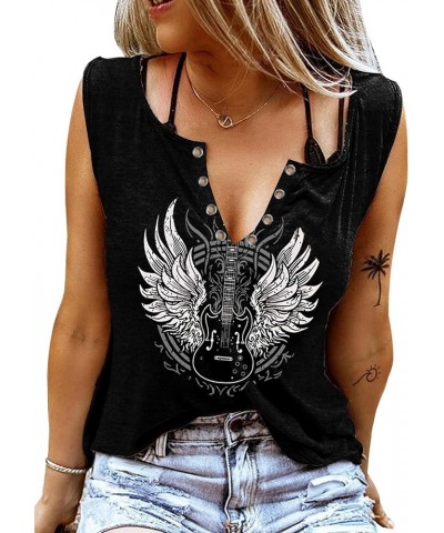 Womens Sleeveless Tank Tops Loose Fit Summer Fashion Sexy V Neck Tee Shirt Top Nm Violin $12.92 Activewear