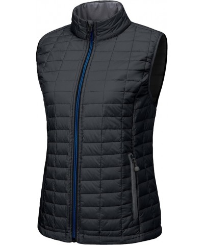 Women's Puffer Vest, Lightweight Warm Sleeveless Jacket for Hiking Travel Golf Steel Gray/Black A2 $21.60 Vests