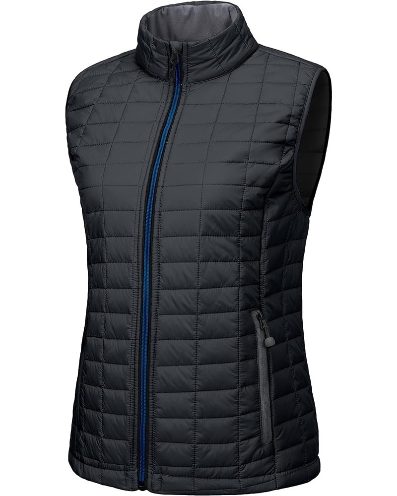 Women's Puffer Vest, Lightweight Warm Sleeveless Jacket for Hiking Travel Golf Steel Gray/Black A2 $21.60 Vests