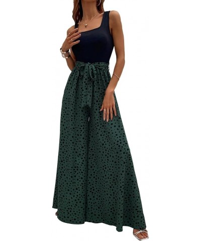 Women's Jumpsuits Dressy Casual Summer Loose Wide Leg Tank Top Jumpsuit with Belt 5642green $19.27 Dresses