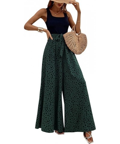 Women's Jumpsuits Dressy Casual Summer Loose Wide Leg Tank Top Jumpsuit with Belt 5642green $19.27 Dresses