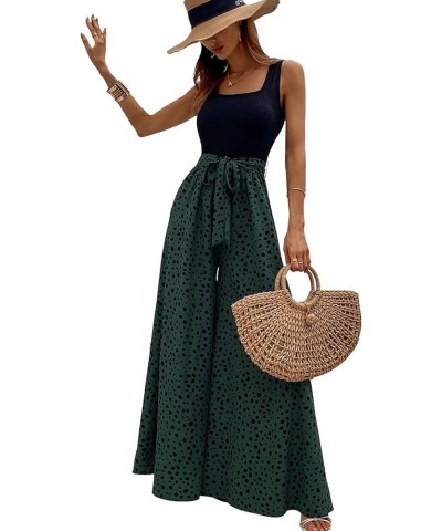 Women's Jumpsuits Dressy Casual Summer Loose Wide Leg Tank Top Jumpsuit with Belt 5642green $19.27 Dresses