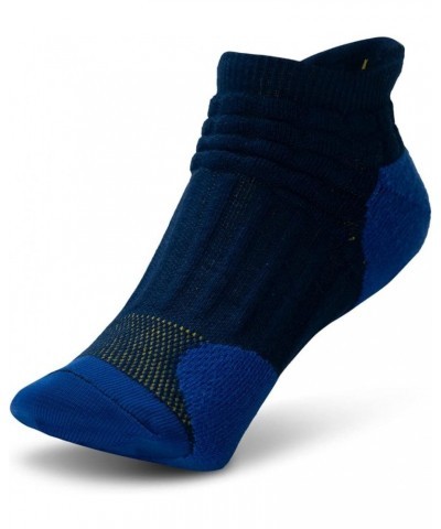 Athletic Running Performance Low-Cut Sport Socks Navy Blue/Yellow (3 Pack) $10.02 Socks