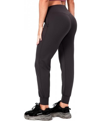 Women's Joggers Tapered Sweatpants Pockets Comfy Stretch Lounge Active Yoga Pants Charcoal Gray $13.74 Activewear