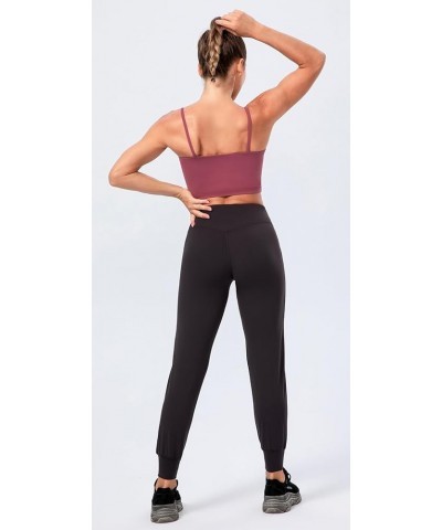 Women's Joggers Tapered Sweatpants Pockets Comfy Stretch Lounge Active Yoga Pants Charcoal Gray $13.74 Activewear