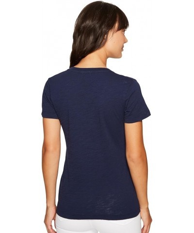 Women's Slub Jersey Short Sleeve V-Neck Tee True Navy $20.28 T-Shirts