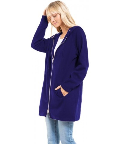 Women's Casual Oversized Loose Fit Zip Up Pullover Hoodie Tunic Sweatshirt Jacket Fall Outfits (S-3X) Royal $16.40 Hoodies & ...