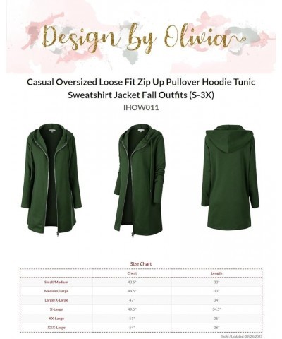 Women's Casual Oversized Loose Fit Zip Up Pullover Hoodie Tunic Sweatshirt Jacket Fall Outfits (S-3X) Royal $16.40 Hoodies & ...