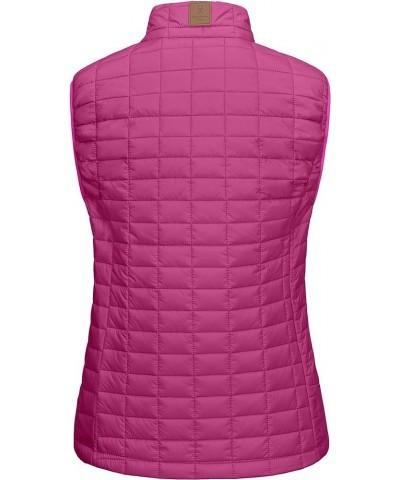 Women's Puffer Vest, Lightweight Warm Sleeveless Jacket for Hiking Travel Golf Rose/Black A2 $21.60 Vests