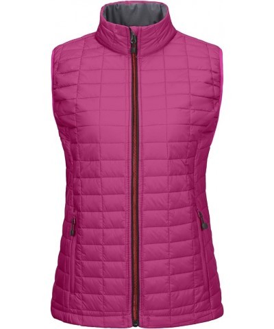 Women's Puffer Vest, Lightweight Warm Sleeveless Jacket for Hiking Travel Golf Rose/Black A2 $21.60 Vests