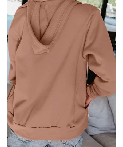 Women's Full Zip Up Hoodie Long Sleeve Hooded Sweatshirts Pockets Jacket Coat for Women A Brown 2 $22.73 Hoodies & Sweatshirts