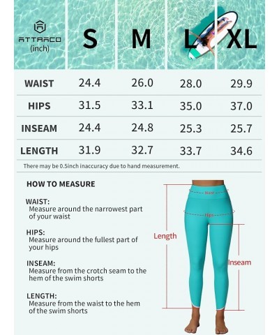 Womens Swim Pants with Pockets Long Swim Leggings High Waisted Swimming Pants 2 Green (No Pockets) $18.28 Swimsuits