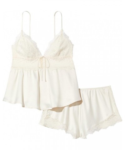 Stretch Lace & Satin Cami Set, Women's Sleepwear (XS-XXL) Coconut White $41.22 Sleep & Lounge