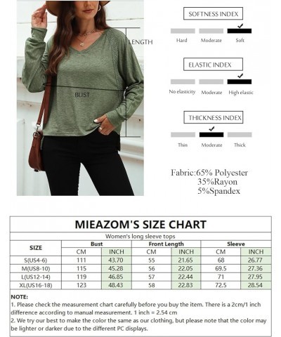 Women Long Sleeve V Neck Oversize Blouses Trendy Loose Lace Sleeves Casual Fall Tunic Tops T Shirt Black $12.50 Blouses