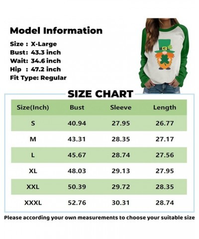 St Patrick'S Day Sweatshirt Shamrock Shirt for Women Crew Neck Long Sleeve Shirt Casual Clover Loose Sweatshirt 01-army Green...