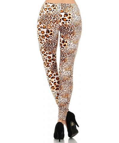 Women's Velour Full Length Cold Weather Legging Leopard $9.68 Leggings