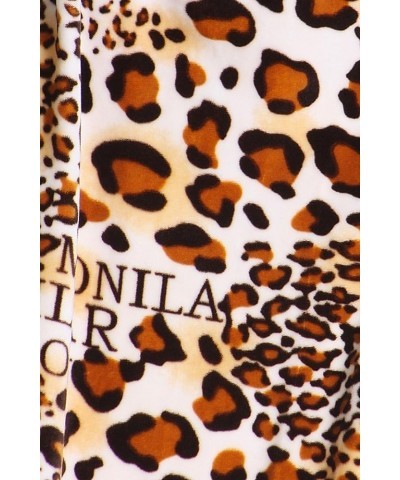 Women's Velour Full Length Cold Weather Legging Leopard $9.68 Leggings