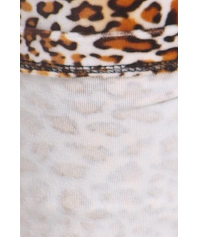 Women's Velour Full Length Cold Weather Legging Leopard $9.68 Leggings