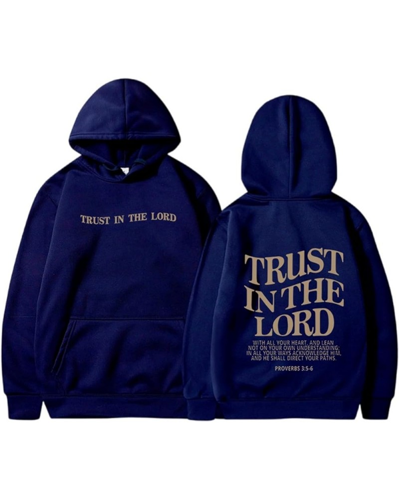 Trust In The Lord Womens Oversized Hoodie Long Sleeve Pullover Hoodies Casual Hooded T Shirts Winter Fashion For Women Navy $...