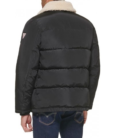 Women's Mid-Weight Puffer Jacket with Removable Hood Black $35.30 Jackets