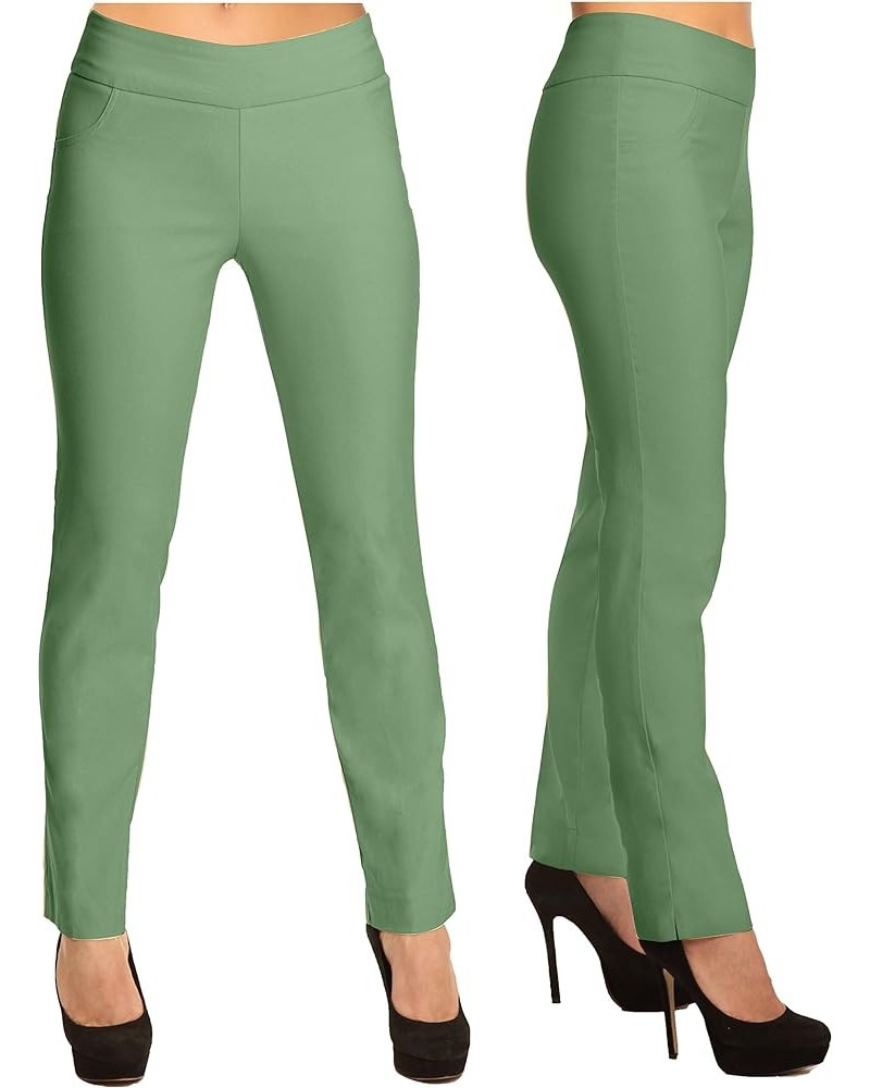 Jannie Full Length Straight Fit Pant Safari Green $30.72 Pants