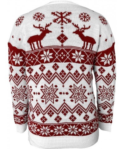 Women Sweater Christmas Oversized Pullover Sweaters Reindeer Snowflake Graphic Long Sleeve Crew Neck Knit Tops Xmas White $13...