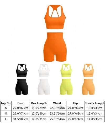 Womens Seamless Workout Sets 2 Piece High Waist Running Biker Shorts Gym Yoga Sport Bra Bra Athletic Clothing Sets Yellow 01 ...