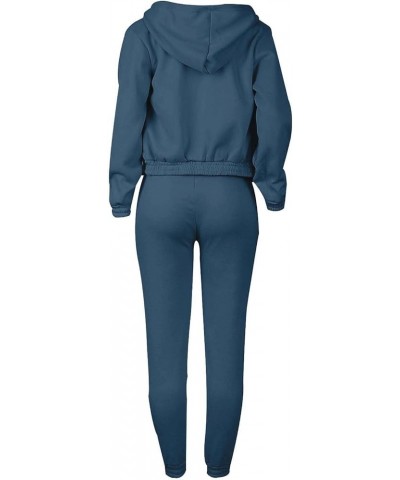 Sweatsuits For Women Set 3 Piece, Womens Hoodies And Sweatpants Sports Suit Tracksuit Athletic Jogging Suits 2-navy $9.17 Act...