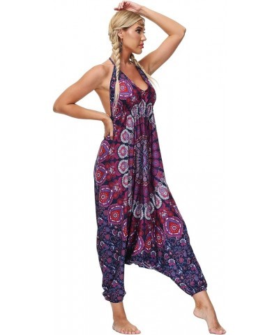 Womens Yoga Pants Jumpsuit Backless Sleeveless Baggy Casual Hippie Boho Palazzo Sexy Adjustable Strappy for S-XL 13 $13.92 Ju...