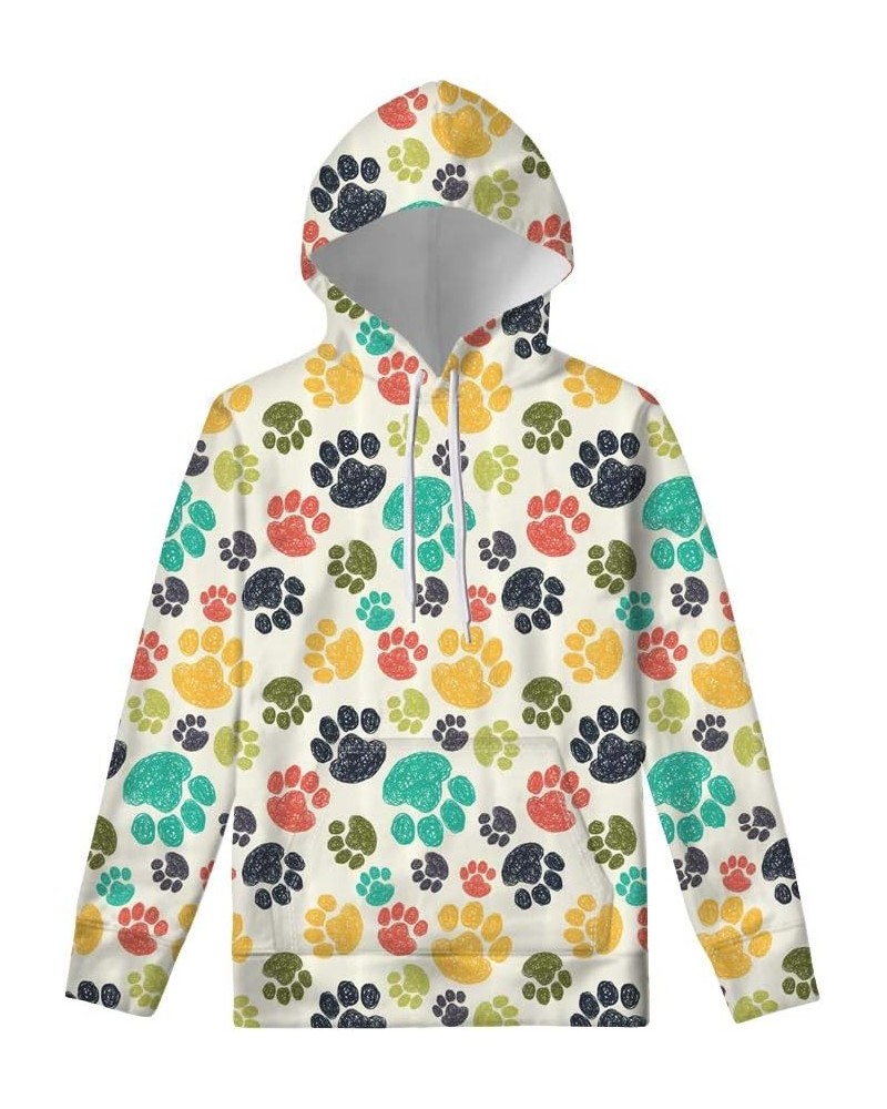 Crew Neck Long Sleeve Sweatshirts for High School Students Pullover Hoodies Size S-4XL Colorful Paw Print $15.80 Hoodies & Sw...