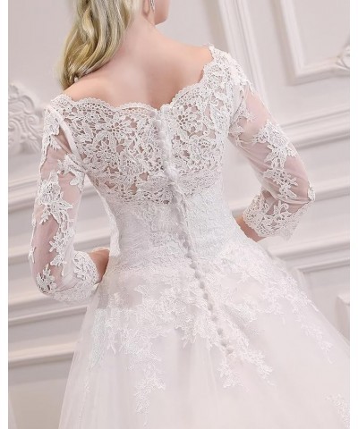 Beach Wedding Dresses for Bride 2023 Bridal Gowns Illusion Long Sleeve Wedding Gowns for Women B-ivory $73.44 Dresses