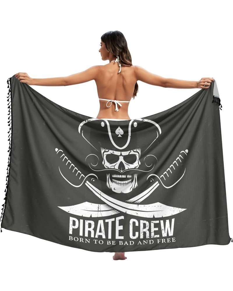 America We People Womens Swimsuit Wrap Cover Up Bikini Beach Long Sarong 70.9"x45.3 Pirates Skull01 $9.50 Swimsuits