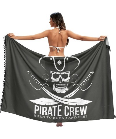 America We People Womens Swimsuit Wrap Cover Up Bikini Beach Long Sarong 70.9"x45.3 Pirates Skull01 $9.50 Swimsuits