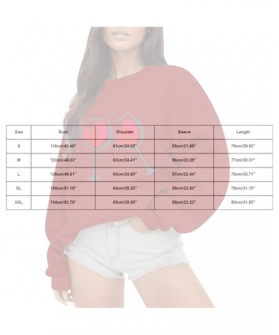 Long Sleeve Shirts for Women Valentine's Day Pullover Sweatshirts Print Off The Shoulder Fashion Plus Size Tops Z02 Orange $9...