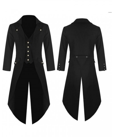 Tailcoat Women Jacket Womens Steampunk Coat Vintage Gothic Victorian Swallow Tail Plus Size Long Trench Coats Black $12.00 Coats