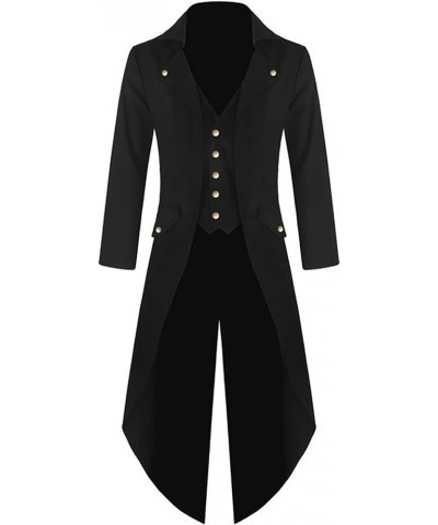 Tailcoat Women Jacket Womens Steampunk Coat Vintage Gothic Victorian Swallow Tail Plus Size Long Trench Coats Black $12.00 Coats