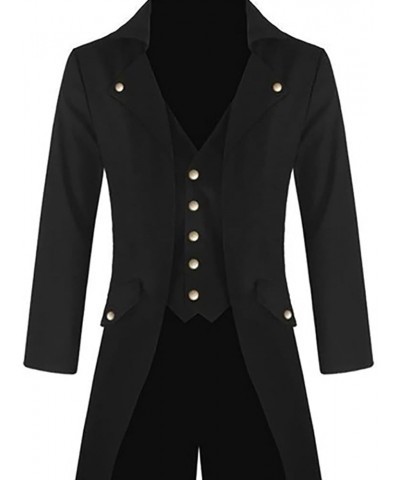 Tailcoat Women Jacket Womens Steampunk Coat Vintage Gothic Victorian Swallow Tail Plus Size Long Trench Coats Black $12.00 Coats