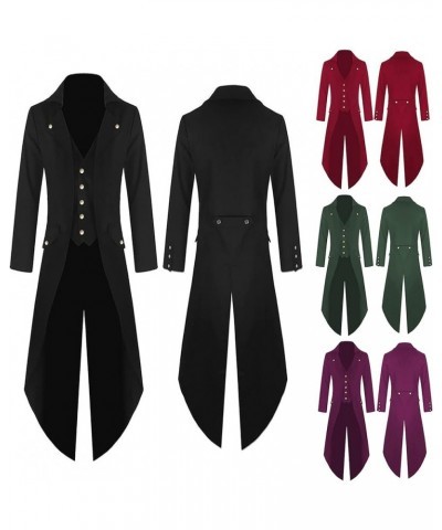 Tailcoat Women Jacket Womens Steampunk Coat Vintage Gothic Victorian Swallow Tail Plus Size Long Trench Coats Black $12.00 Coats