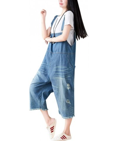 Women's Loose Baggy Denim Wide Leg Jumpsuit Rompers Overalls Style 7 $21.60 Overalls