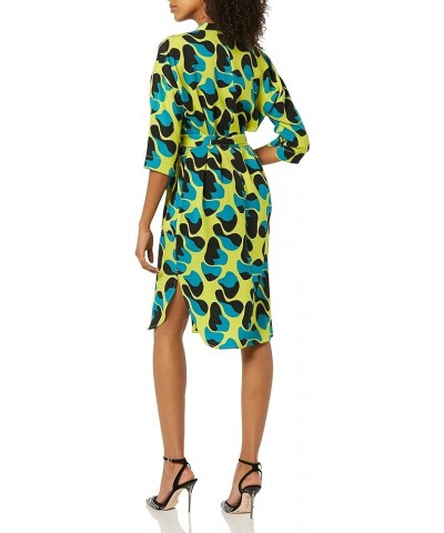 Women's Adeline Waist Tie Shirt Dress Citronelle Cell Print $13.16 Dresses