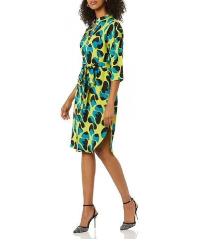 Women's Adeline Waist Tie Shirt Dress Citronelle Cell Print $13.16 Dresses