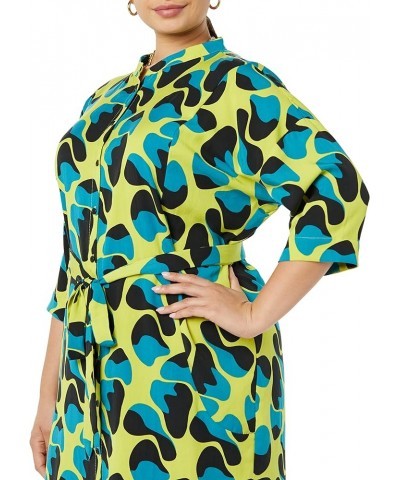 Women's Adeline Waist Tie Shirt Dress Citronelle Cell Print $13.16 Dresses