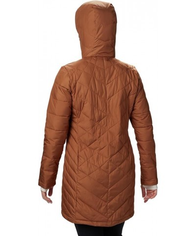 Women's Heavenly Long Hooded Jacket Camel Brown $36.51 Jackets