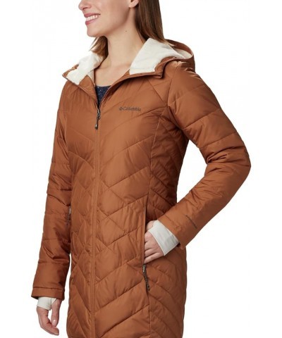 Women's Heavenly Long Hooded Jacket Camel Brown $36.51 Jackets