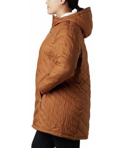 Women's Heavenly Long Hooded Jacket Camel Brown $36.51 Jackets