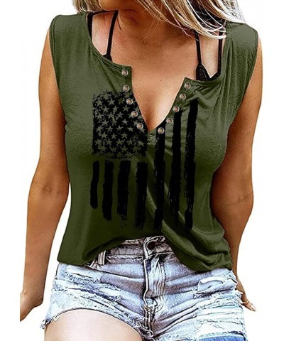 Womens American Flag Tank Tops Patriotic Shirts for Women 4th of July Tanks Top Loose Fit Summer Ring Hole V-Neck Tees Top I1...