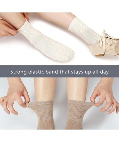 Women's 1/10 Pack Comfortable Casual Cotton Quarter Crew Socks White (10 Pairs) $17.09 Socks