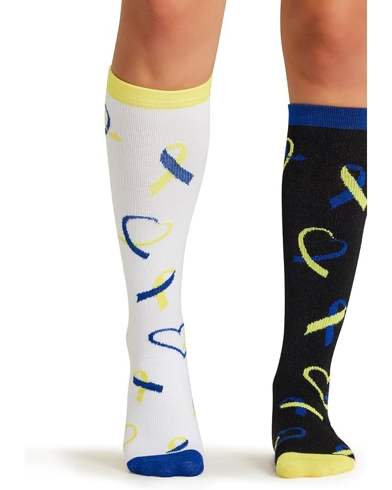 Printsupport Women 12 mmHg Support Socks Down Syndrome Day $10.06 Activewear